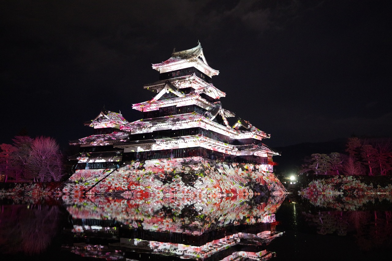 松本城のプロジェクションマッピング