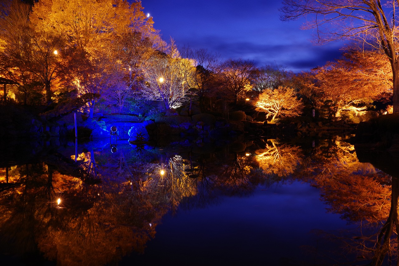 群馬県藤岡市の桜山公園の夜景
