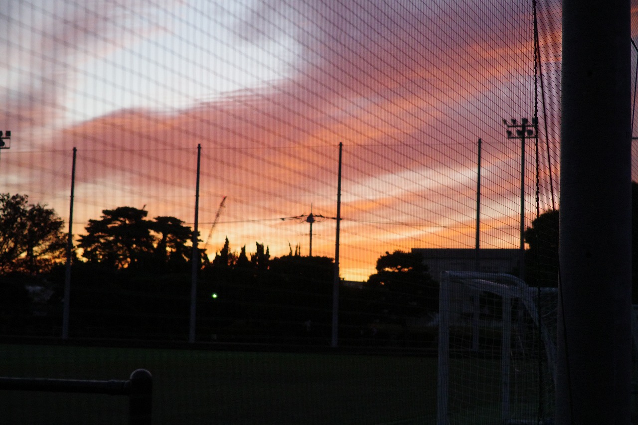 群馬県太田市の太田市運動公園の風鈴と花