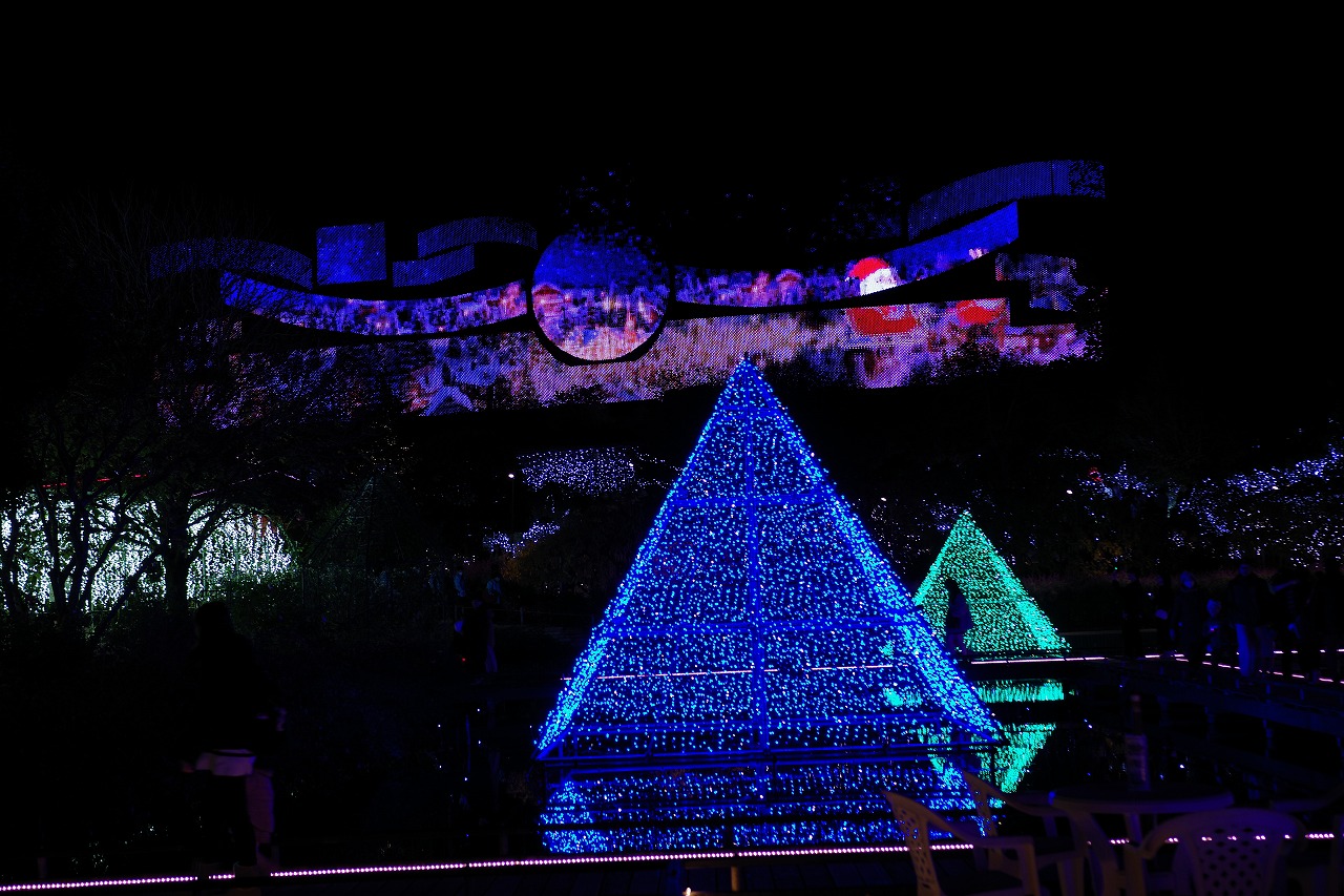 栃木県足利市のあしかがフラワーパークのイルミネーション