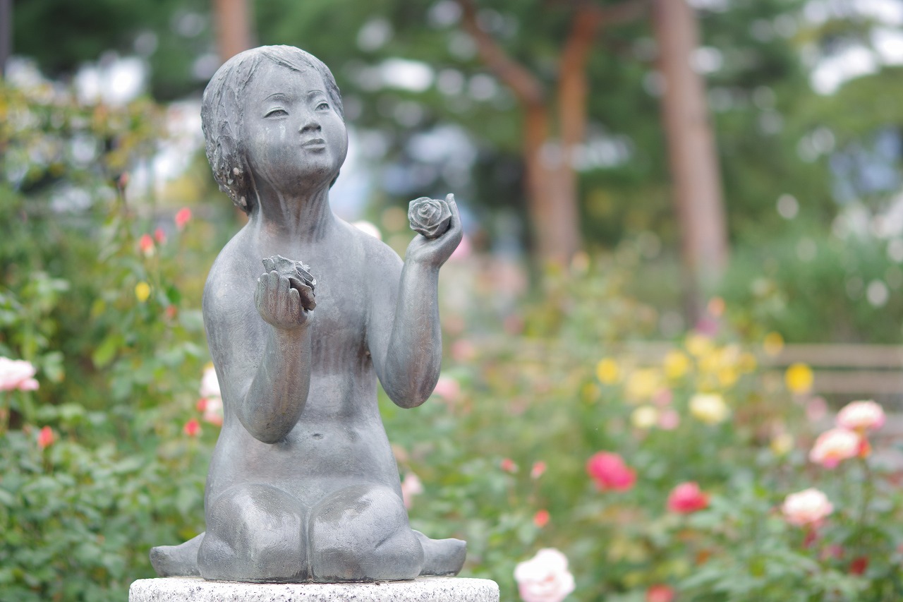 群馬県前橋市の敷島公園のバラ園