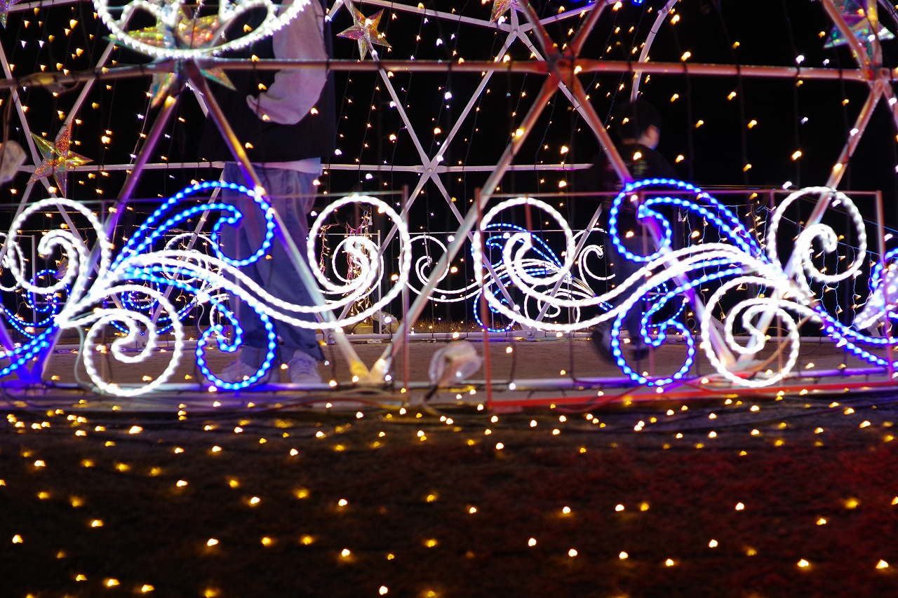 埼玉県本庄市のマリーゴールドの丘公園のイルミネーション