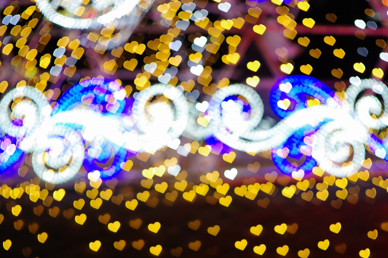 埼玉県本庄市のマリーゴールドの丘公園のイルミネーション