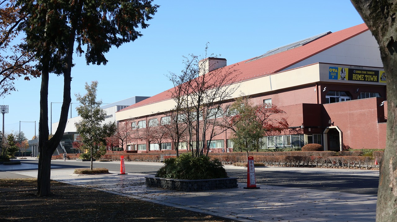 群馬県太田市の太田市運動公園の紅葉
