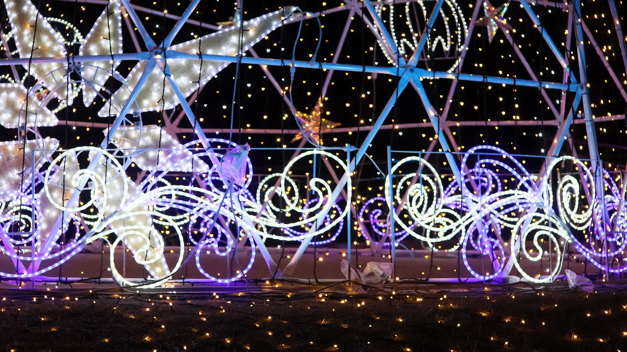 埼玉県本庄市のマリーゴールドの丘公園のイルミネーション